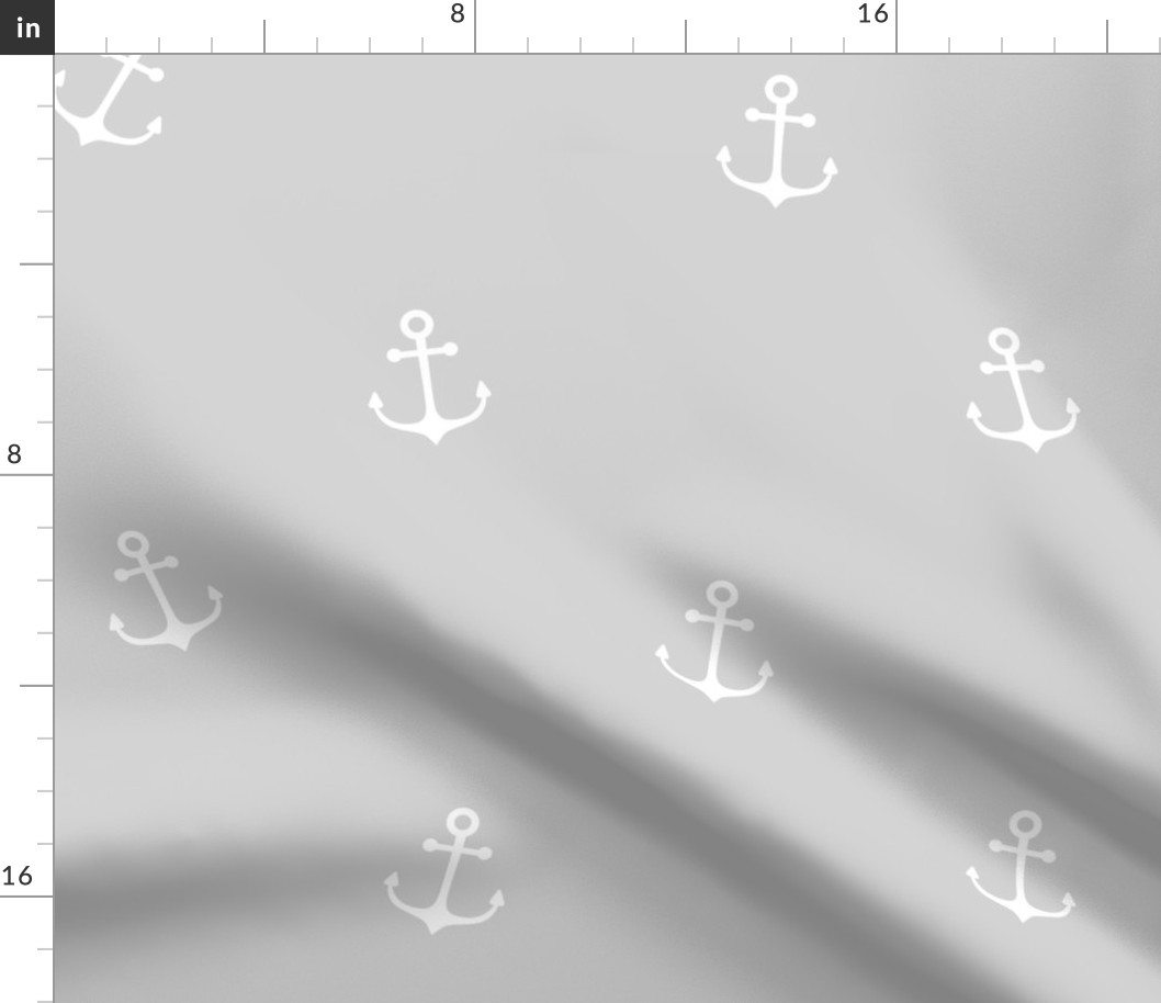 White Anchors on Grey