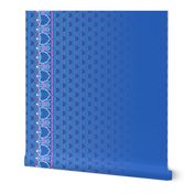 Art Nouveau abstract border blue