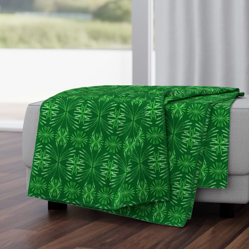 Lush Leafy Tropical on Grape Leaf Green