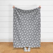 Geometric elephants origami paper art safari theme mother and baby gender neutral gray black and white