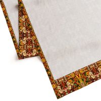 BN11-SM -  Marbled Mystery Tapestry in Orange - Rusty Brown - Green - Yellow 