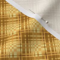 Medium - Golden Autumn Plaid on the Diagonal in Yellow - Gold - Brown