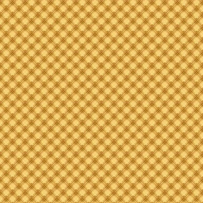 Small - Golden Autumn Plaid on the Diagonal in Yellow - Gold - Brown