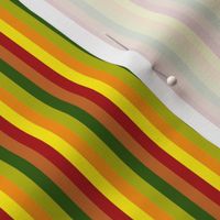 BN11 - Narrow Summer Romp Stripes in Red - Yellow - Green - Orange