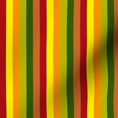 BN11 - Summer Romp Stripes in Red - Yellow - Green - Orange