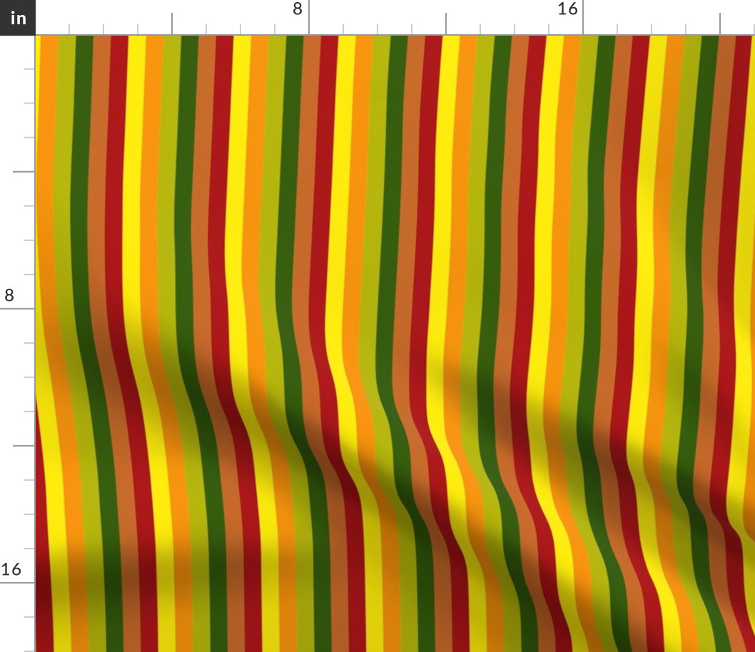 BN11 - Summer Romp Stripes in Red - Yellow - Green - Orange