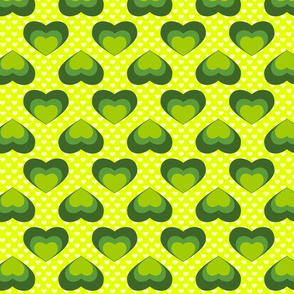 Mossy Green Beating Hearts by Cheerful Madness!!