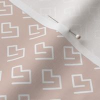 Geometric abstract maze scandinavian shape beige