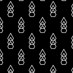 Triangles and diamonds abstract geometric designs scandinavian black and white 