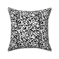 Trendy Scandinavian art abstract brush strokes and raw lines and spots black and white