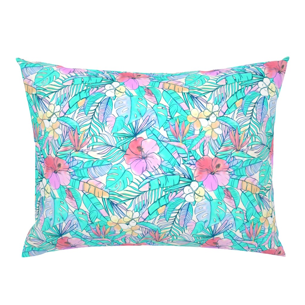 Pretty Pastel Hawaiian Hibiscus Print