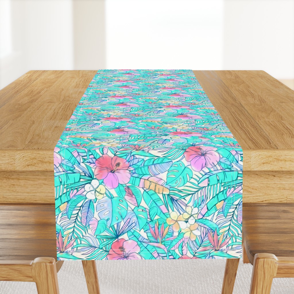 Pretty Pastel Hawaiian Hibiscus Print