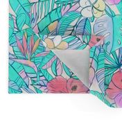 Pretty Pastel Hawaiian Hibiscus Print