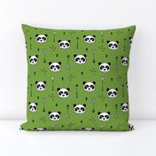 Sweet little baby panda geometric crosses and arrows fabric gender neutral green