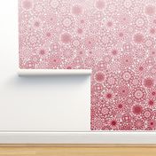 Ceramic Flowers Gradient Wallpaper (Tomato)