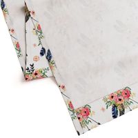 Boho Floral Dreams with Arrows - WHITE