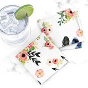 Boho Floral Dreams with Arrows - WHITE