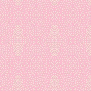 Pewter Pin Dot Patterns on Shell Pink