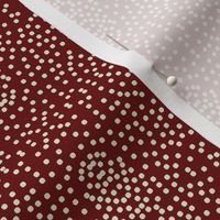Pewter Pin Dot Patterns on Mahogany