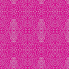 Pewter Pin Dot Patterns on Flirty Pink