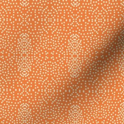 Pewter Pin Dot Patterns on Tangy Orangeade