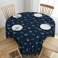 Dog Ducks hunting scene Dark Navy