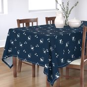 Dog Ducks hunting scene Dark Navy