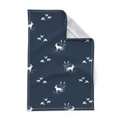 Dog Ducks hunting scene Dark Navy