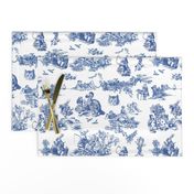 alice blue  toile de jouy large