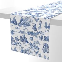 alice blue  toile de jouy large