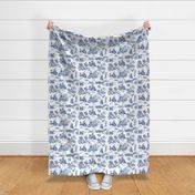 alice blue  toile de jouy large