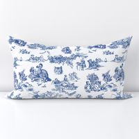 alice blue  toile de jouy large