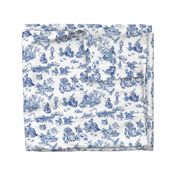 alice blue  toile de jouy large