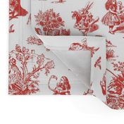 alice red toile de jouy large