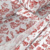 alice red toile de jouy large