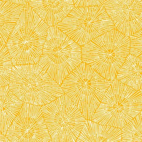 extra-large petoskey stone pattern in saffron and white