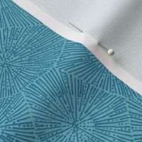 extra-large petoskey stone pattern in blue on aqua