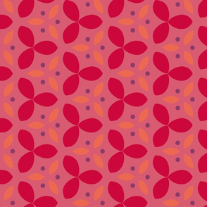 Red and Pink Abstract Geometric