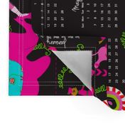 stylish stamped 2017 tea towel calendar