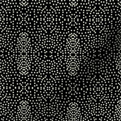 Pewter Pin Dot Patterns on Deep Black