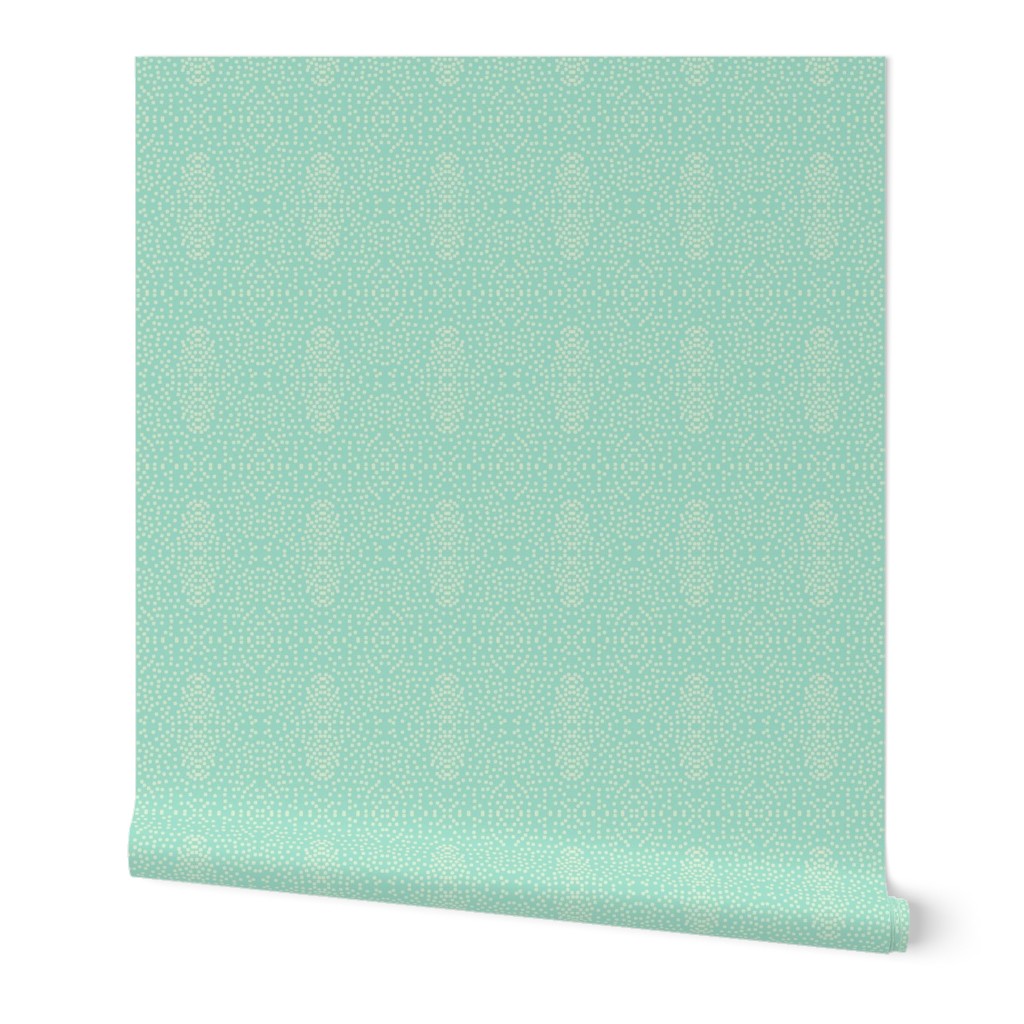 Pewter Pin Dot Patterns on Aqua Pearl