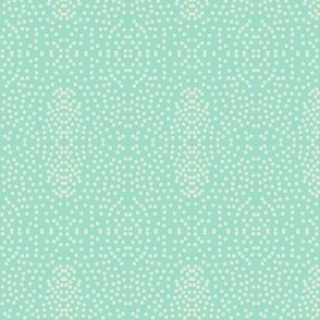 Pewter Pin Dot Patterns on Aqua Pearl