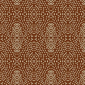 Pewter Pin Dot Patterns on Chocolate Fudge
