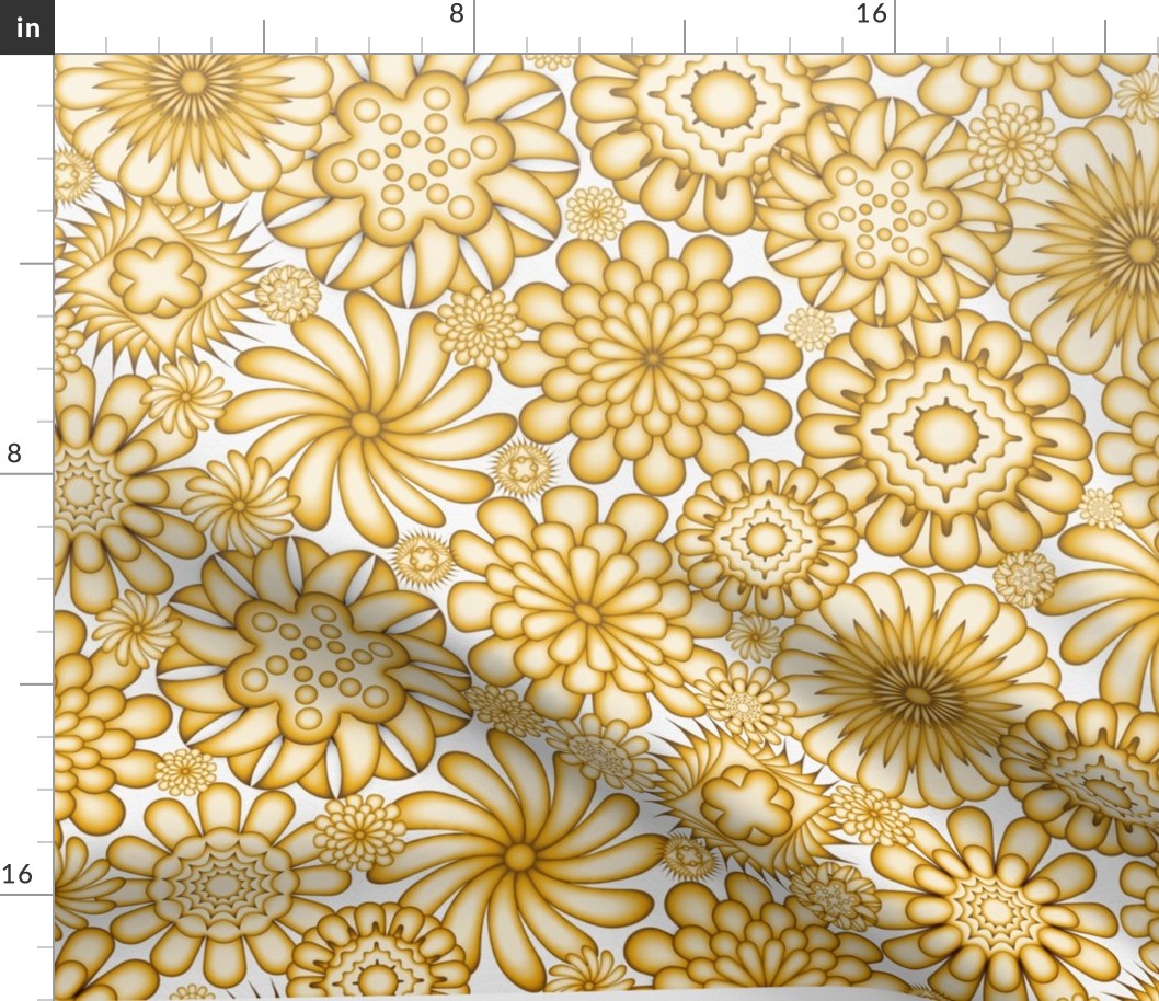 Ceramic Flowers Gradient Wallpaper (Solar Power)