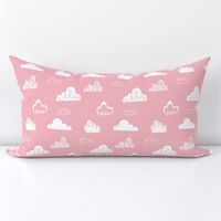 Doodle Clouds - Pink