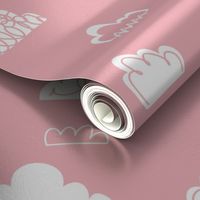 Doodle Clouds - Pink