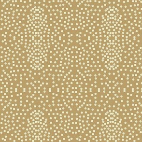 Pewter Pin Dot Patterns on Caramel - Large Scale