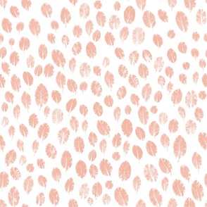 little leaves - blush/white