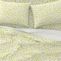 little leaves - chartreuse/white