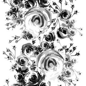Roses in Black and Gray